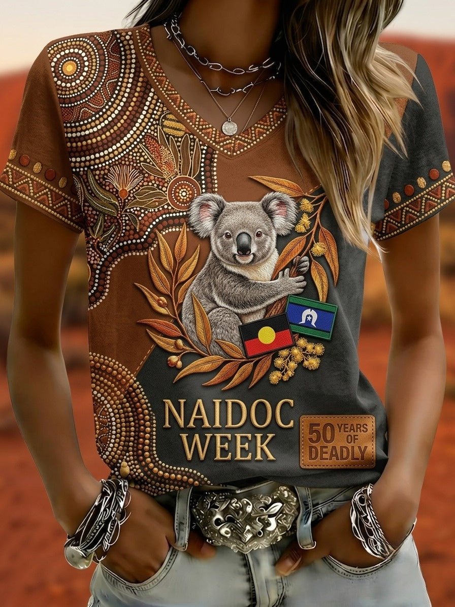 Women's Naidoc Week Art Print Short-Sleeve T-Shirts