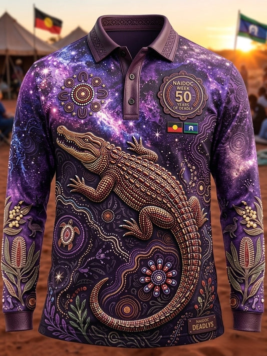 Men's Australia Naidoc Week Long-Sleeve Polo Shirt