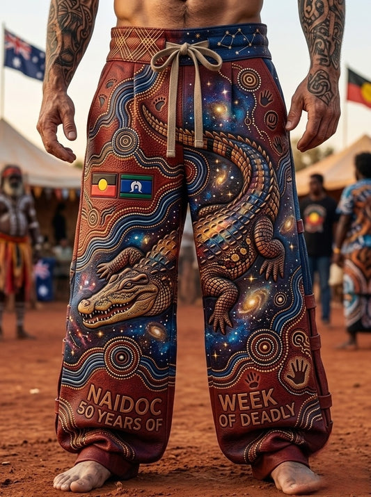 Men's Australia Naidoc Week Wide-Leg Pants
