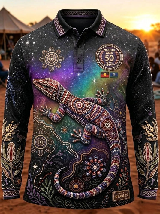 Men's Australia Naidoc Week Long-Sleeve Polo Shirt