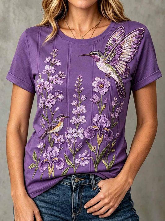 Women's Alzheimer's Awareness Pattern Printed T-Shirt