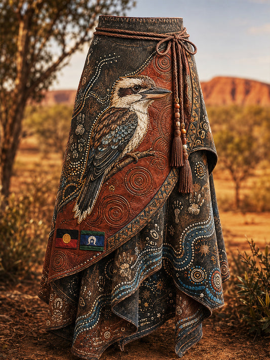 Women's Naidoc Week Australia Art Printed Irregular Skirt