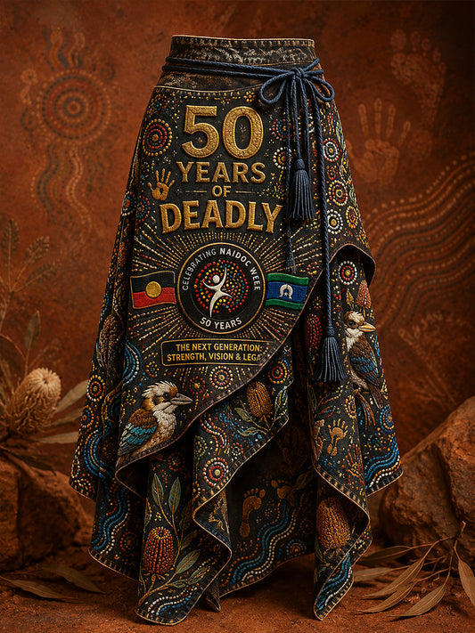 Women's Naidoc Week Australia Art Printed Irregular Skirt