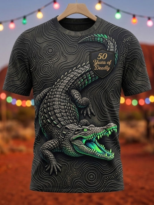 Men's AU Aboriginal Culture Printed Short-Sleeve T-Shirt