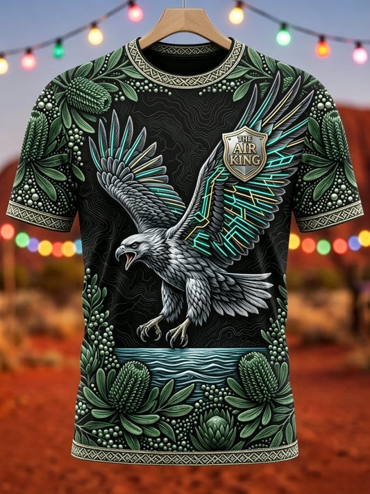 Men's AU Aboriginal Culture Printed Short-Sleeve T-Shirt