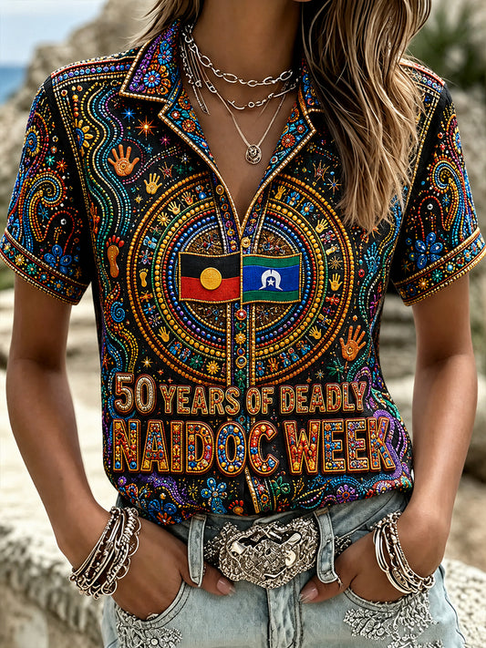 Women's Naidoc Week Australia Short-Sleeved Shirt