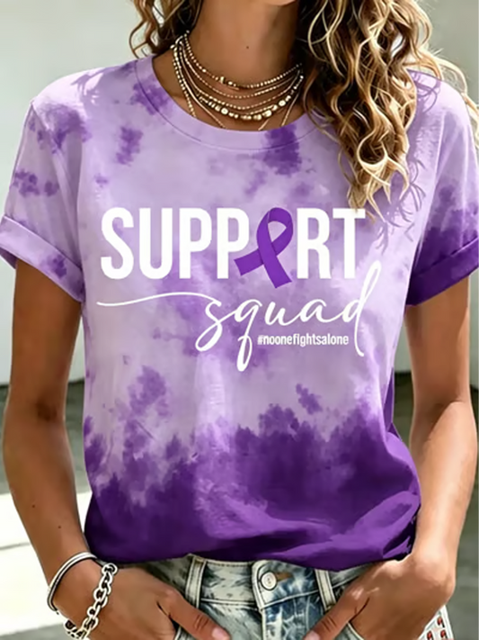Women's Alzheimer's Awareness Print short-sleeved T-shirt