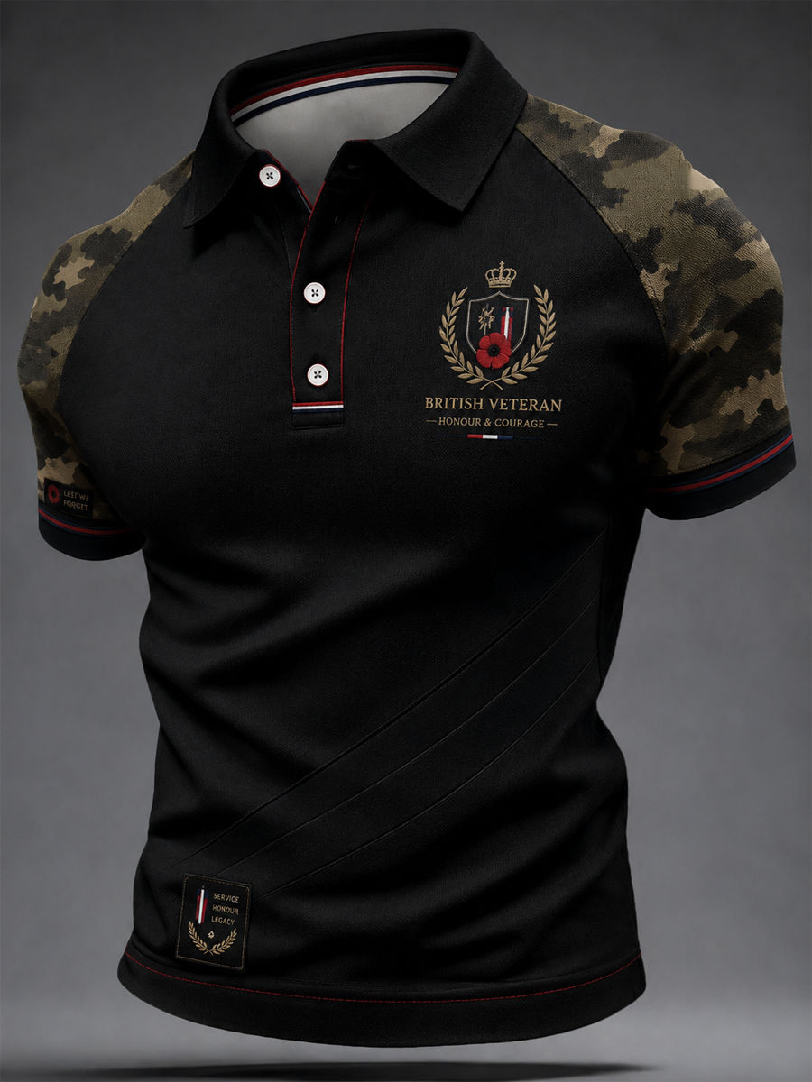Men's British Veteran Print polo shirt