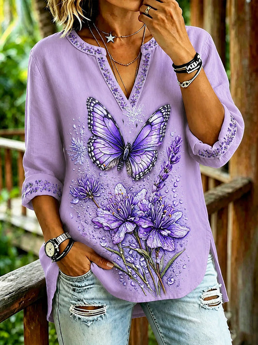 Women's Alzheimer's Awareness Print Casual T-Shirt