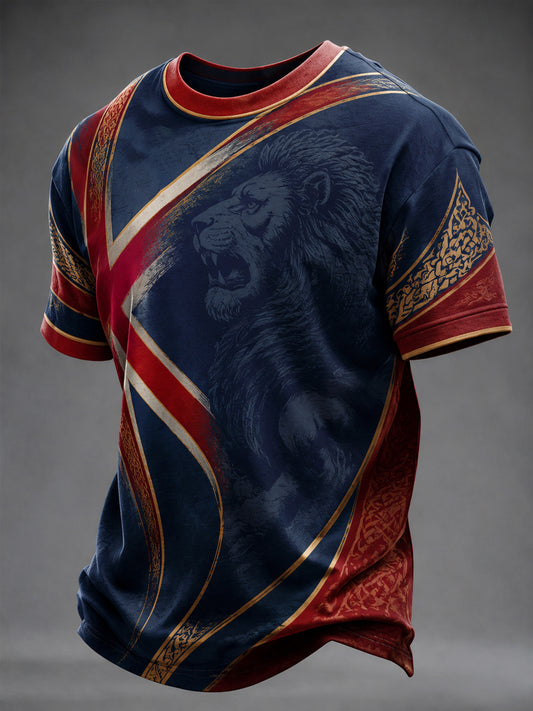 Men's British Style Printed T-shirt
