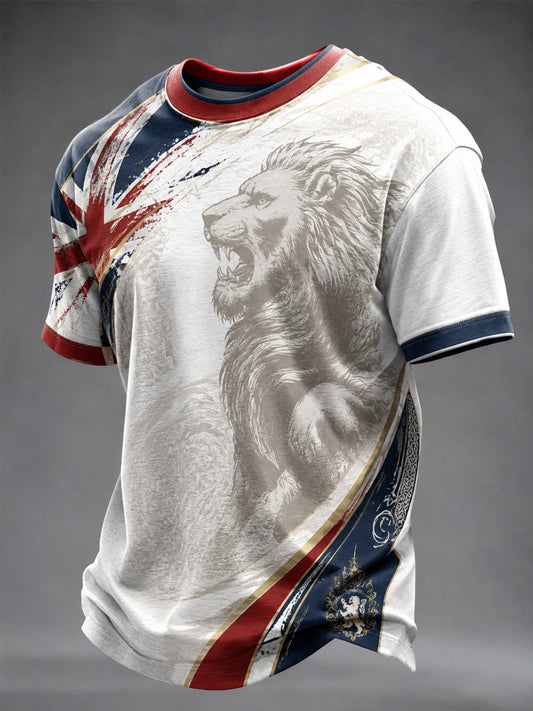 Men's British Style Printed T-shirt