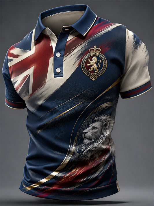 Men's British Style Printed Shirt
