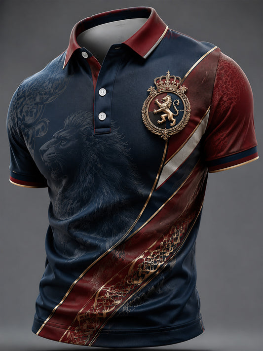 Men's British Style Printed Shirt