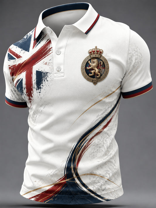 Men's British Style Printed Shirt