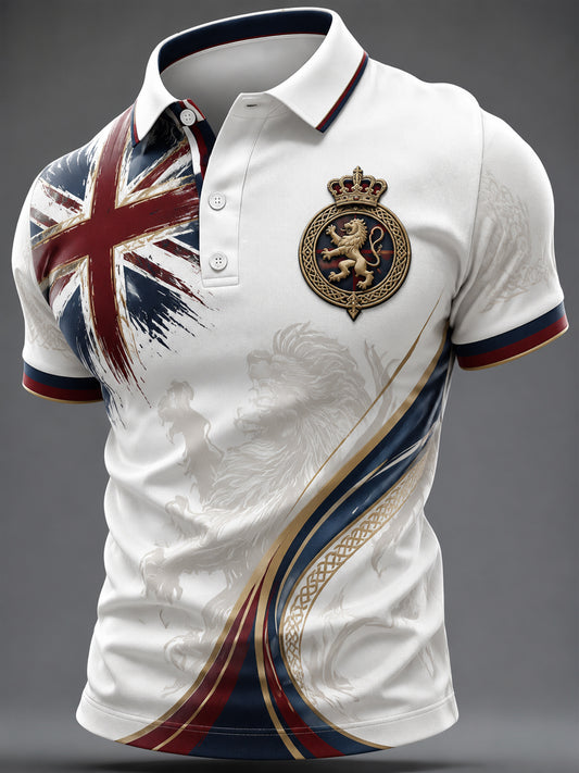 Men's British Style Printed Shirt