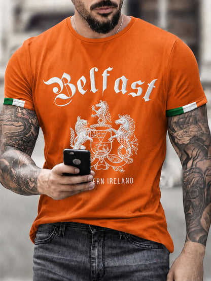 Men's Belfast Print Short Sleeves T-shirt