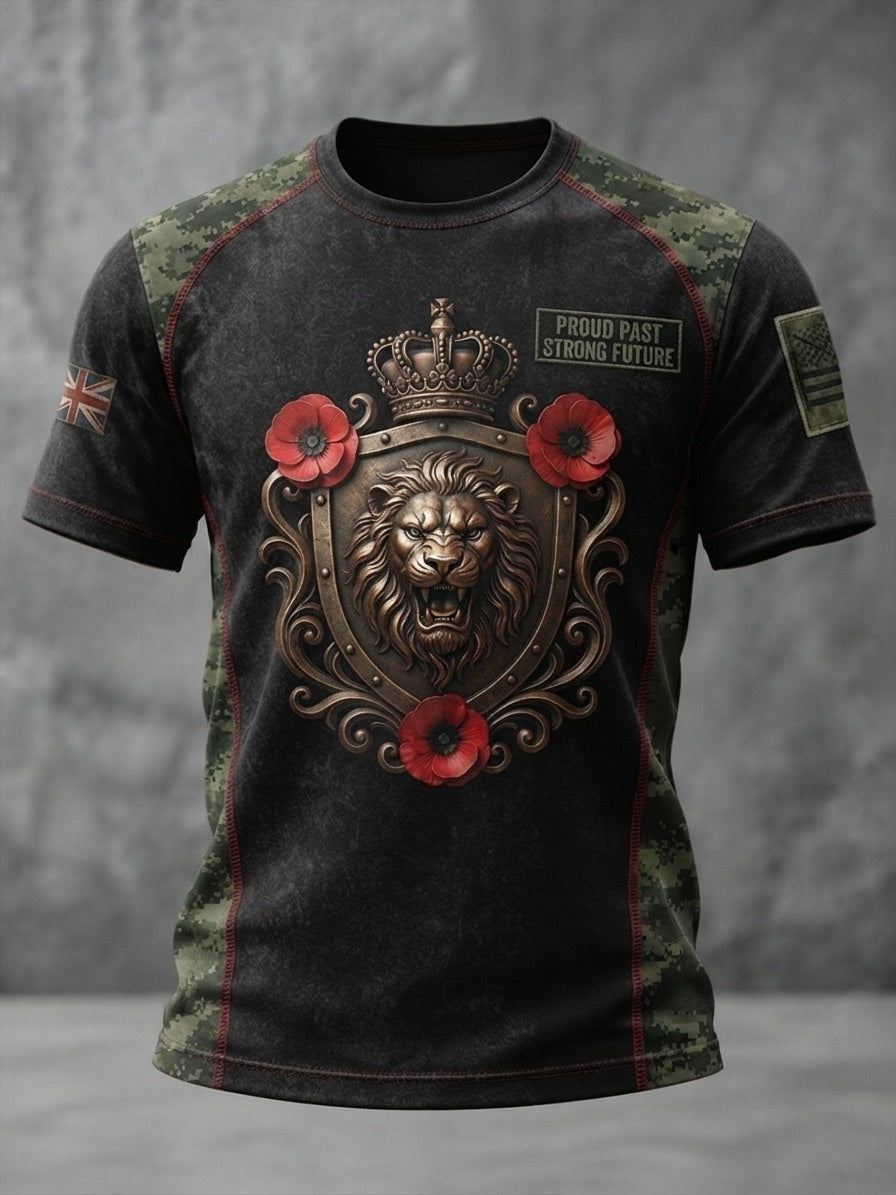 Men's British Veteran Print short sleeves t-shirt