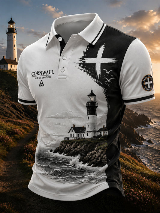 Men's Cornish Celtic-style Print Casual Top
