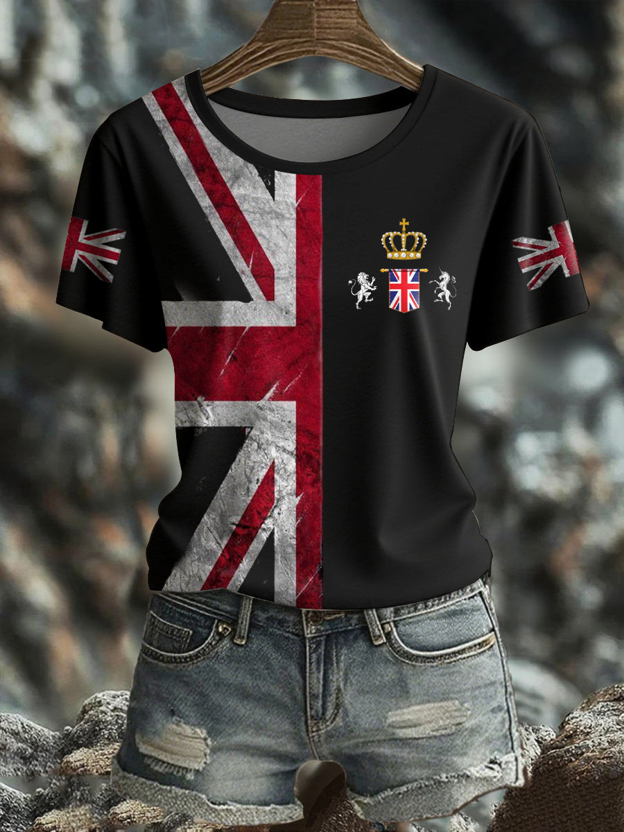 Women's UK Flag Pride Printed T-Shirt