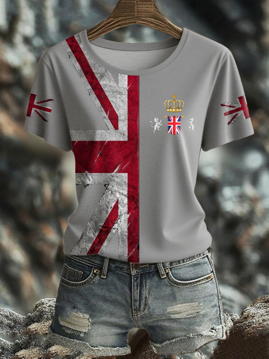 Women's UK Flag Pride Printed T-Shirt