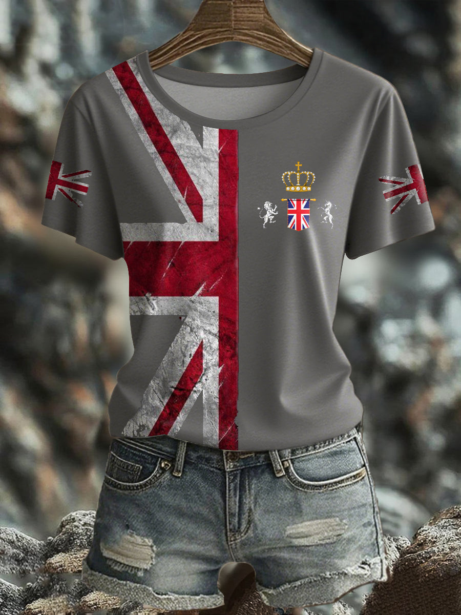 Women's UK Flag Pride Printed T-Shirt