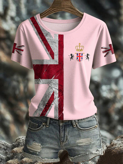 Women's UK Flag Pride Printed T-Shirt
