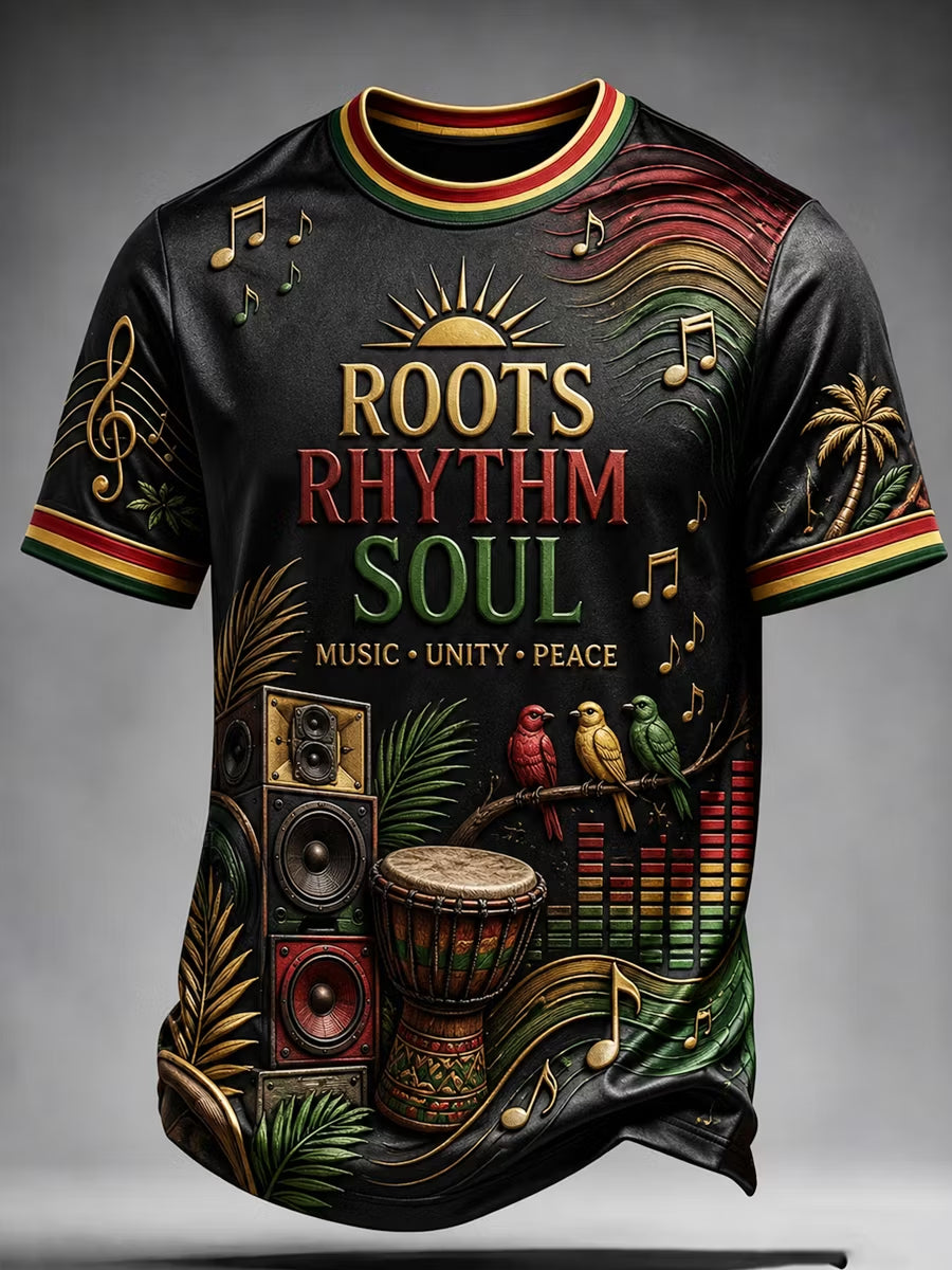 Casual T-Shirt for Fans of Retro Reggae Music
