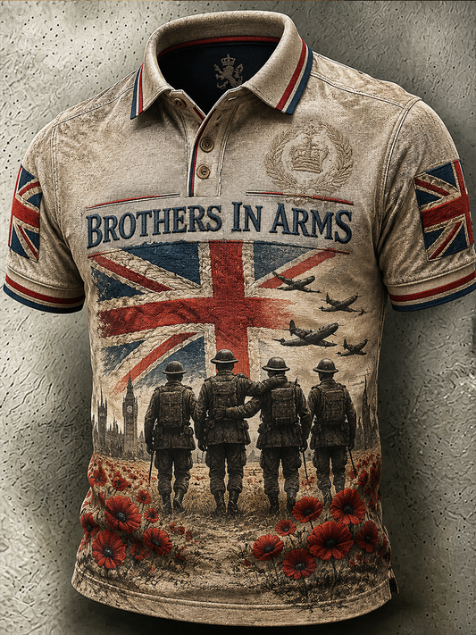 Men's BROTHERS IN ARMS Printed polo shirt