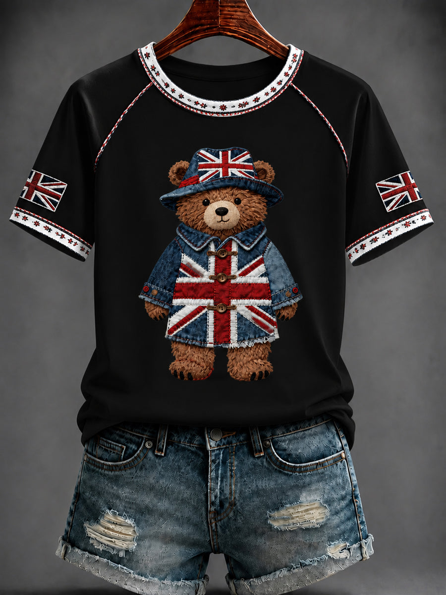Women's British Style Printed T-shirt