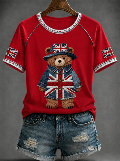 Women's British Style Printed T-shirt