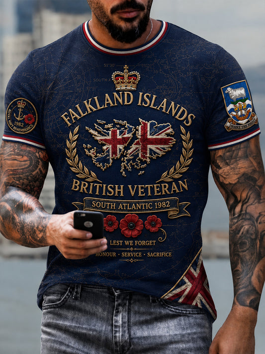 Men's Falklands War Veteran Short Sleeves T-Shirt