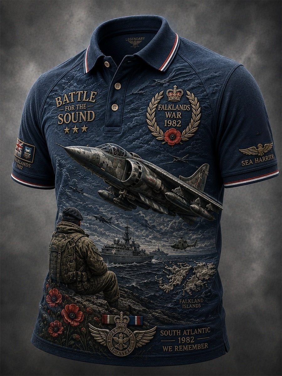Men's Falklands War Veteran Printed polo shirt