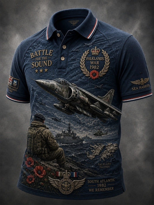 Men's Falklands War Veteran Printed polo shirt