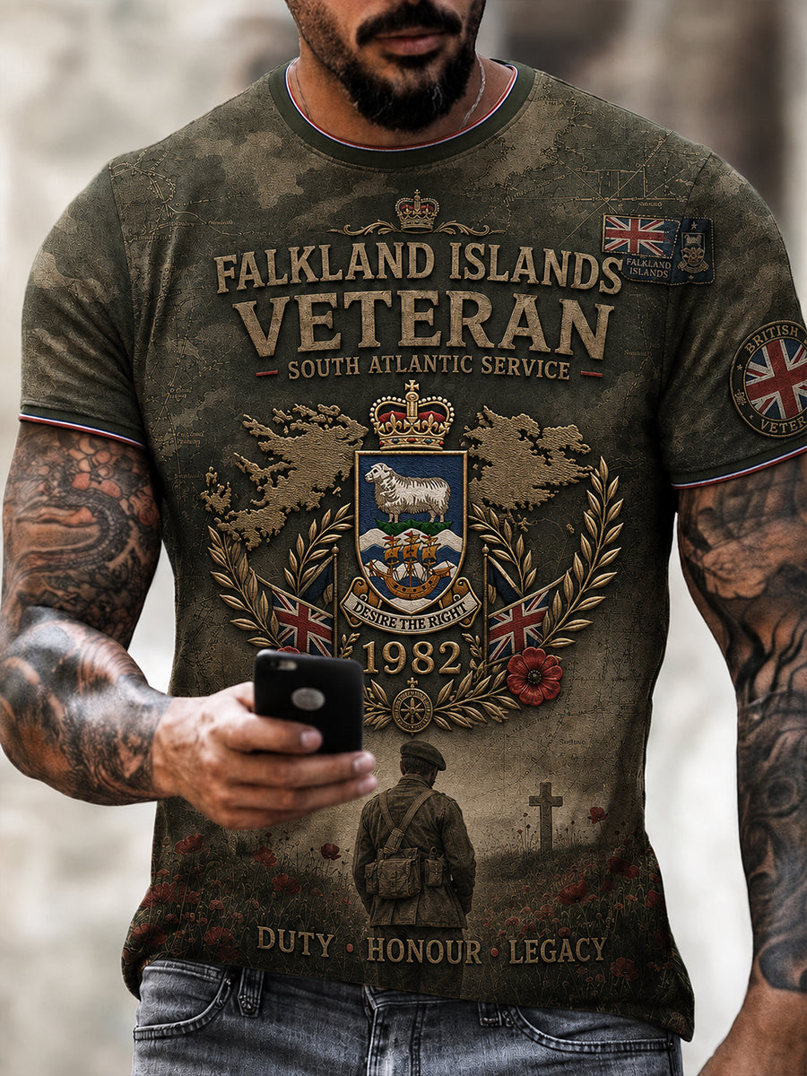 Men's Falklands War Veteran Short Sleeves T-Shirt