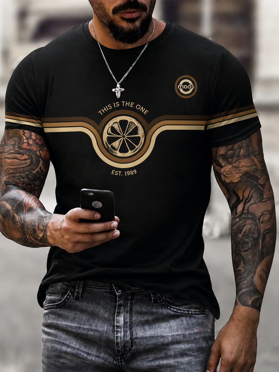 Men's Modern Culture Lover Printed short sleeves t-shirt