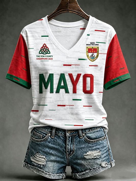 Women's Mayo Champions Break The Curse Short-sleeved T-shirt