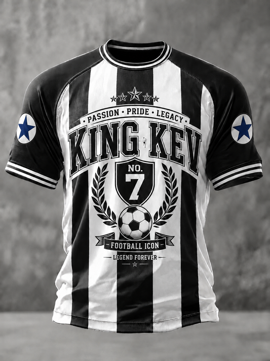 Men's Rip King Kev 7 England Football Lover Printed short sleeve t-shirt