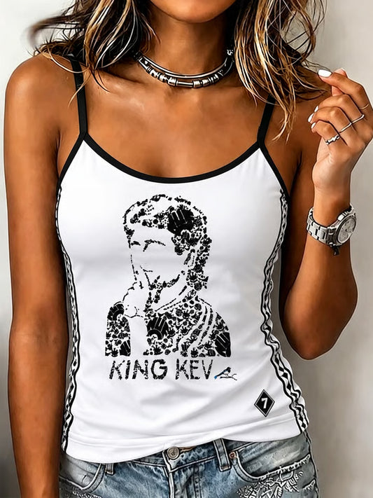 Women's Rip King Kev 7 England Football Lover Printed Vests