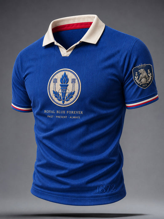 Men's Glasgow Football Lover Art Printed Casual Tops