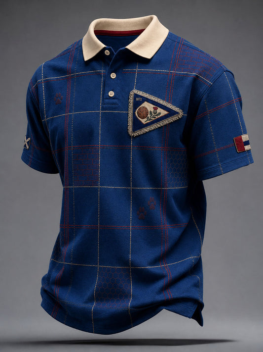 Men's Glasgow Football Lover Art Printed Casual Tops