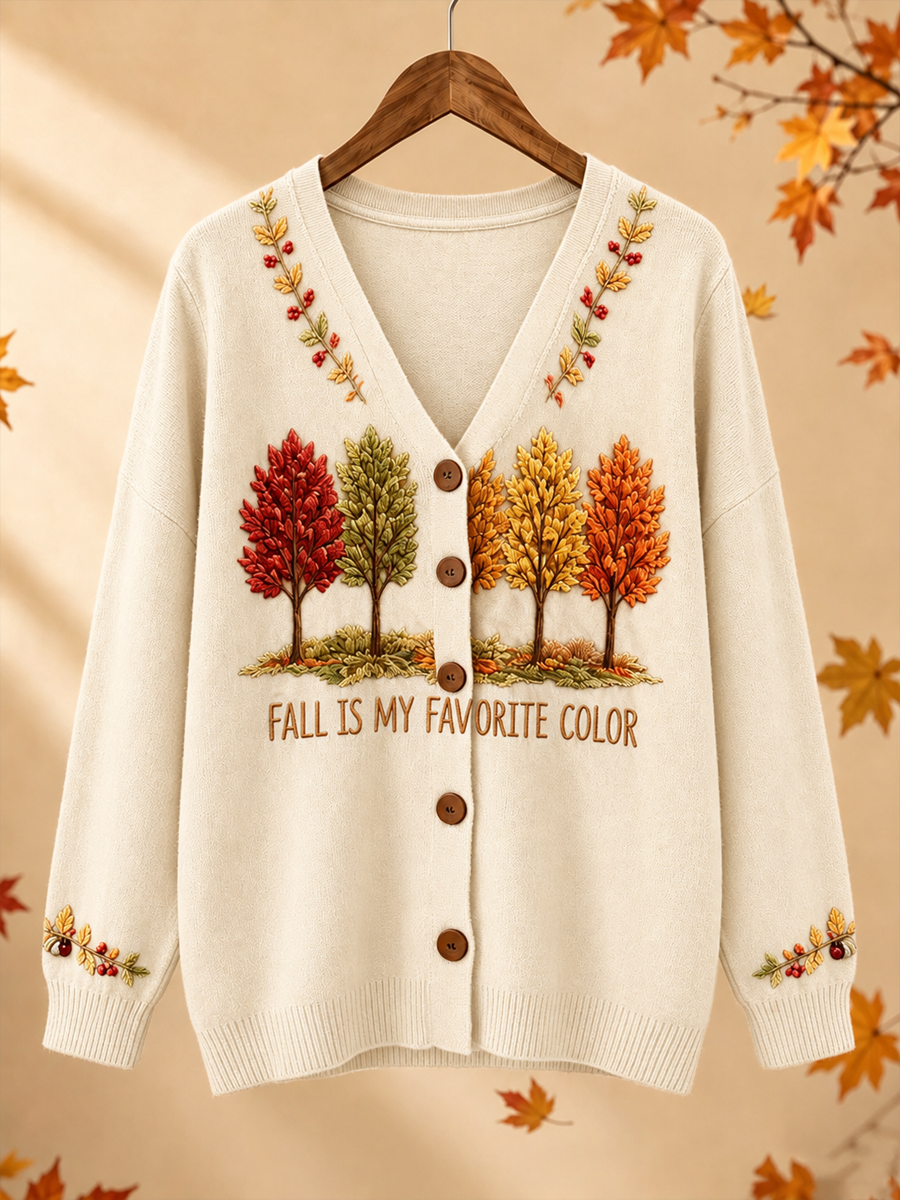women's FALL IS MY FAVORITE COLOR cardigan