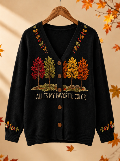women's FALL IS MY FAVORITE COLOR cardigan