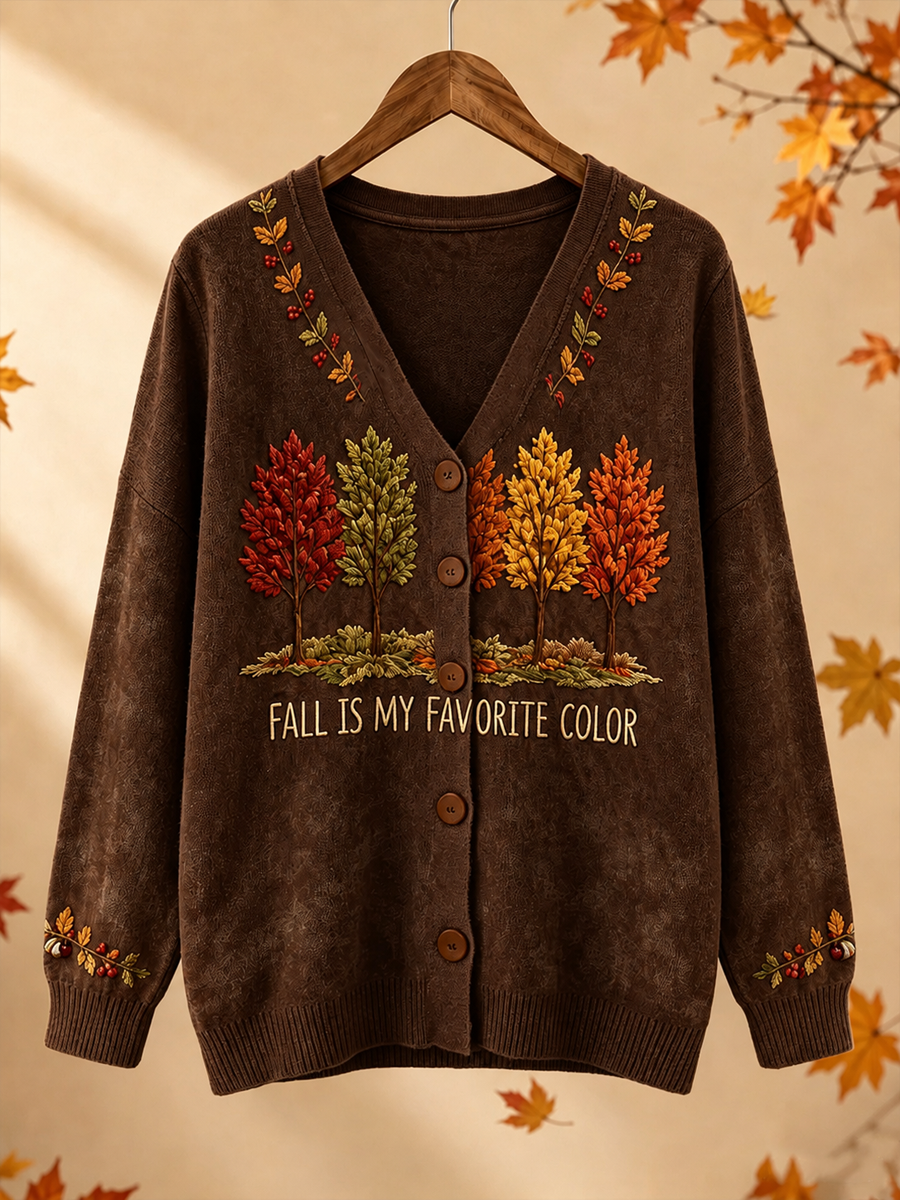 women's FALL IS MY FAVORITE COLOR cardigan