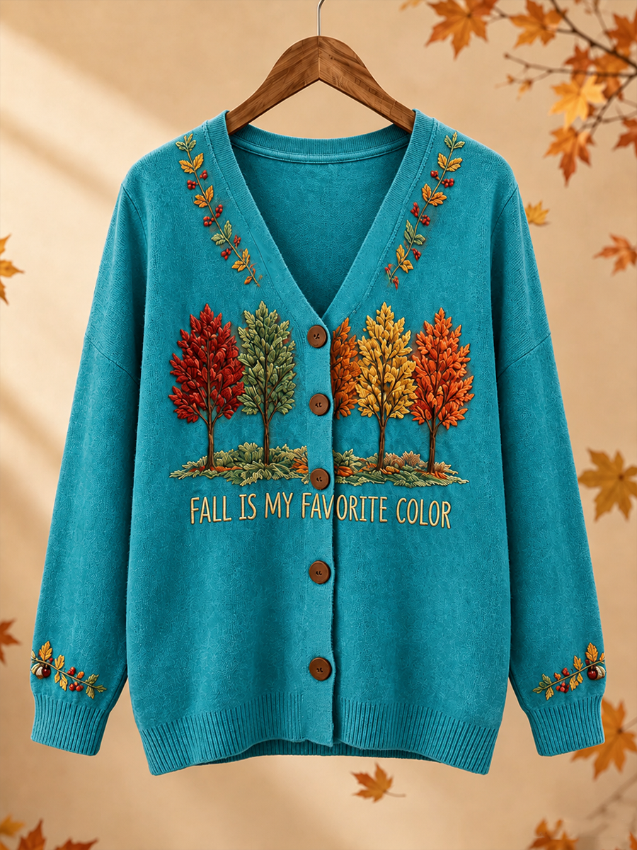 women's FALL IS MY FAVORITE COLOR cardigan