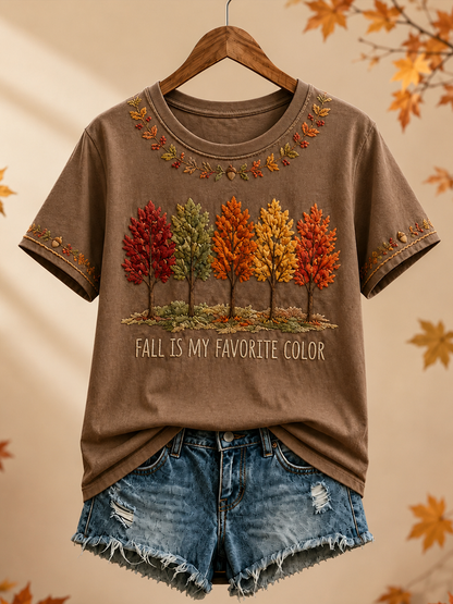 Women's Fall Is My Favorite Color  short-sleeved T-shirt