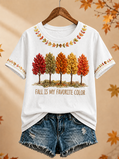 Women's Fall Is My Favorite Color  short-sleeved T-shirt