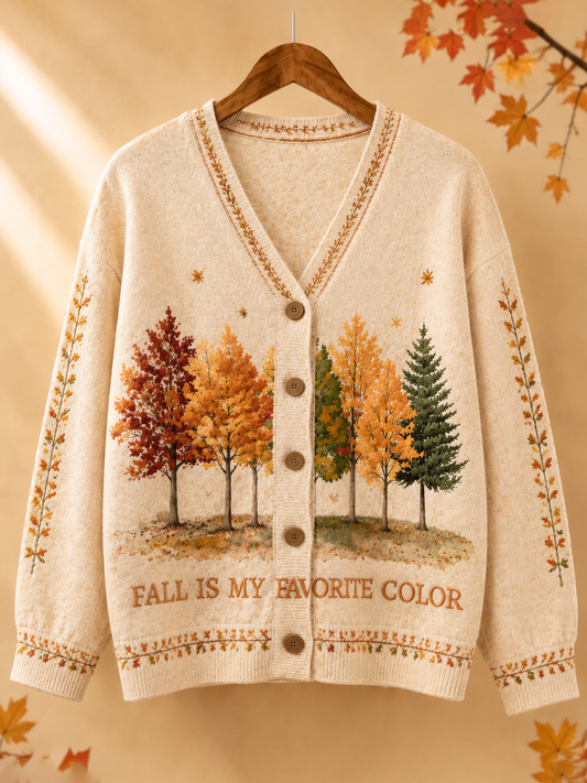 women's FALL IS MY FAVORITE COLOR cardigan