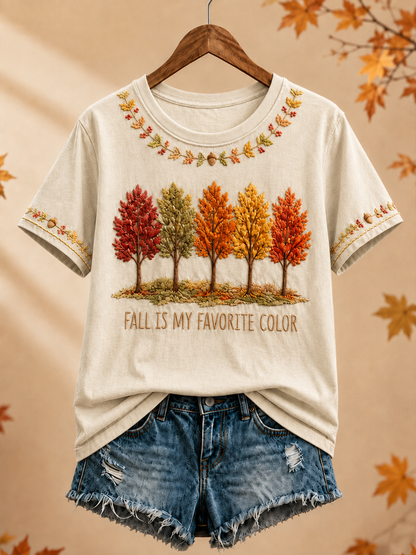 Women's Fall Is My Favorite Color  short-sleeved T-shirt