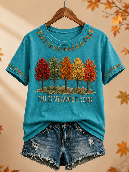 Women's Fall Is My Favorite Color  short-sleeved T-shirt