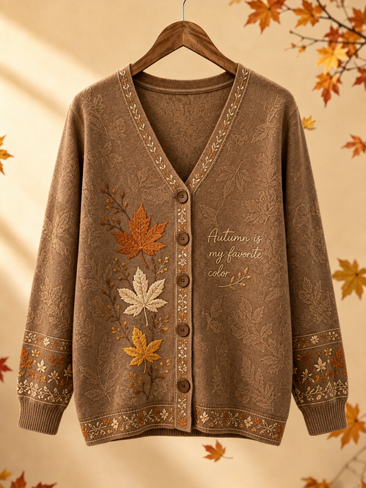 women's FALL IS MY FAVORITE COLOR cardigan
